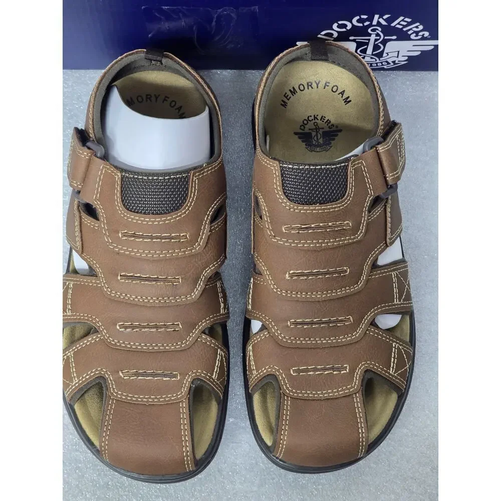 Men's Sandals Dockers Searose Sandal Rust / Brown Size 7M New In Box